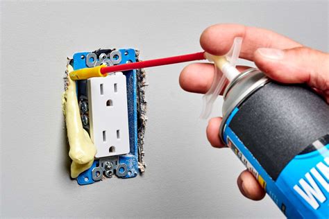 foam for electrical boxes|sealing electrical outlets spray foam.